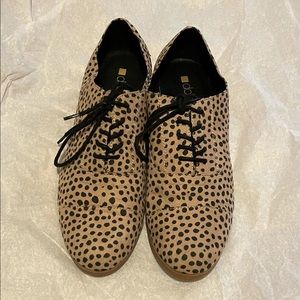 Leopard saddle shoes